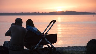 Sunset, Istria, camp Pineta